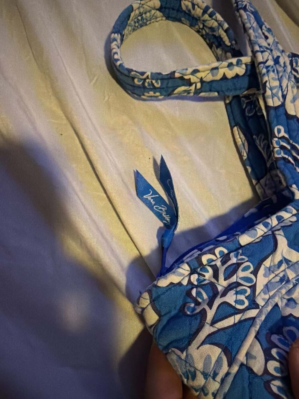 Vera Bradley Blue and White Floral Quilted Tote - Picture 2 of 4